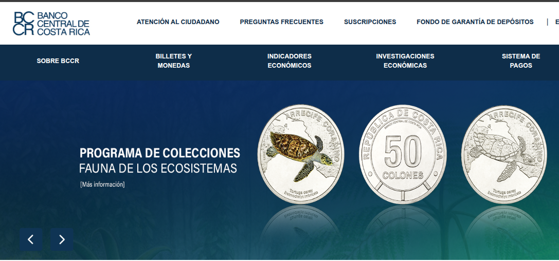 Banner sitio web BCCR