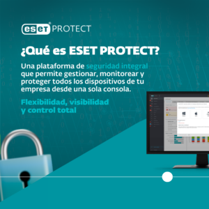 ¿Qué es ESET PROTECT? Una plataforma de seguridad integral que permite gestionar, monitorear, y proteger todos los dispositivos de tu empresa desde una sola consola. Flexibilidad, visibilidad y control total